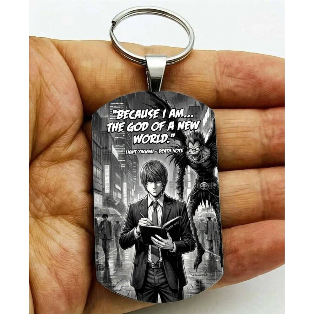 Death Note Japan Horror Stainless Keychain Art Scary Anime Thrill Cartoon Comic